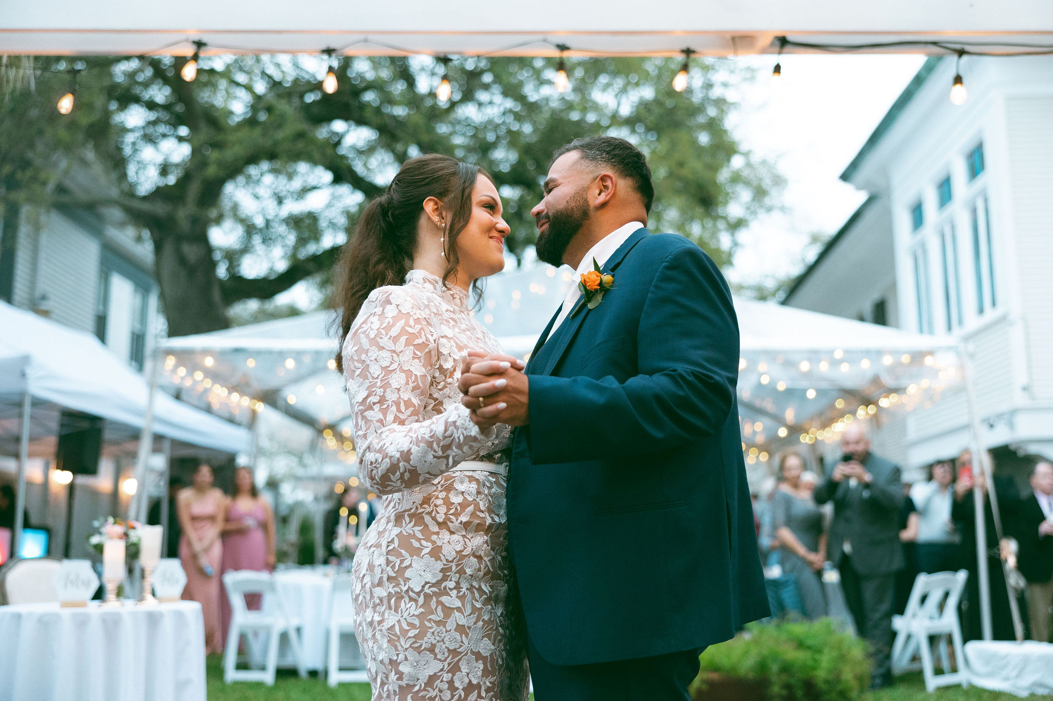 Classic destination wedding reception at Canal Street Inn