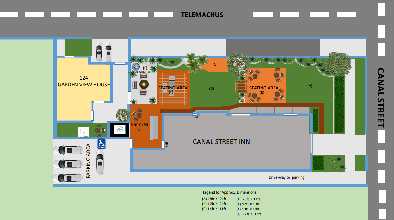 Event design and decor at Canal Street Inn, New Orleans