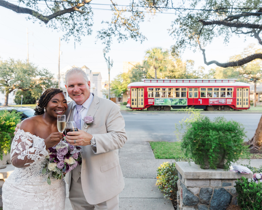 Kenyatta and James wedding at Canal Street Inn in New Orleans